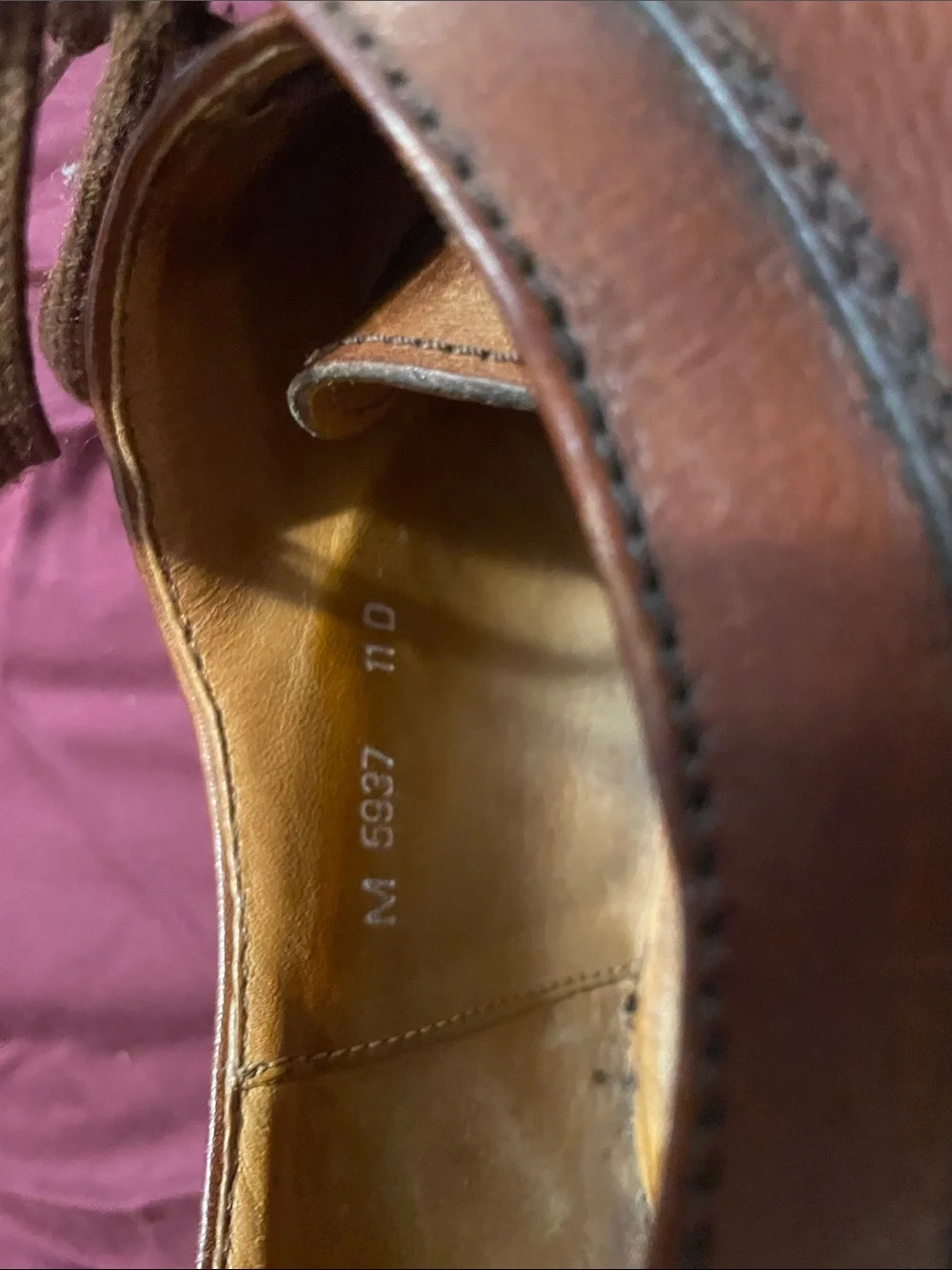 Ralph Lauren Country Brown Leather Lace-Up Oxford Shoes vintage 1980-1990s line